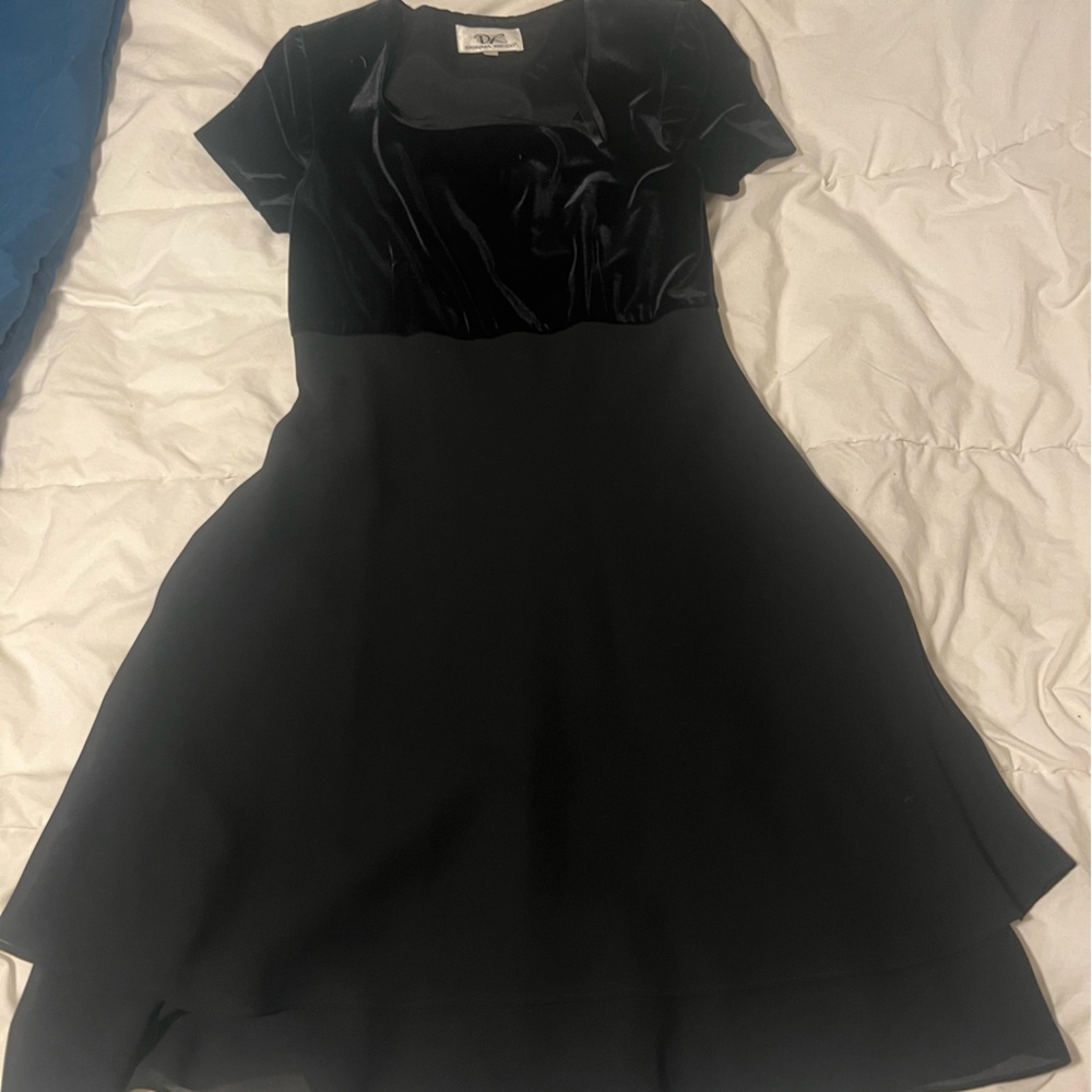 Dress with velvet top